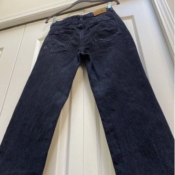 ARITZIA DENIM FORUM Joni Hi-Rise Loose Jean Black Wash Distress Rips 25x29L - Picture 9 of 16